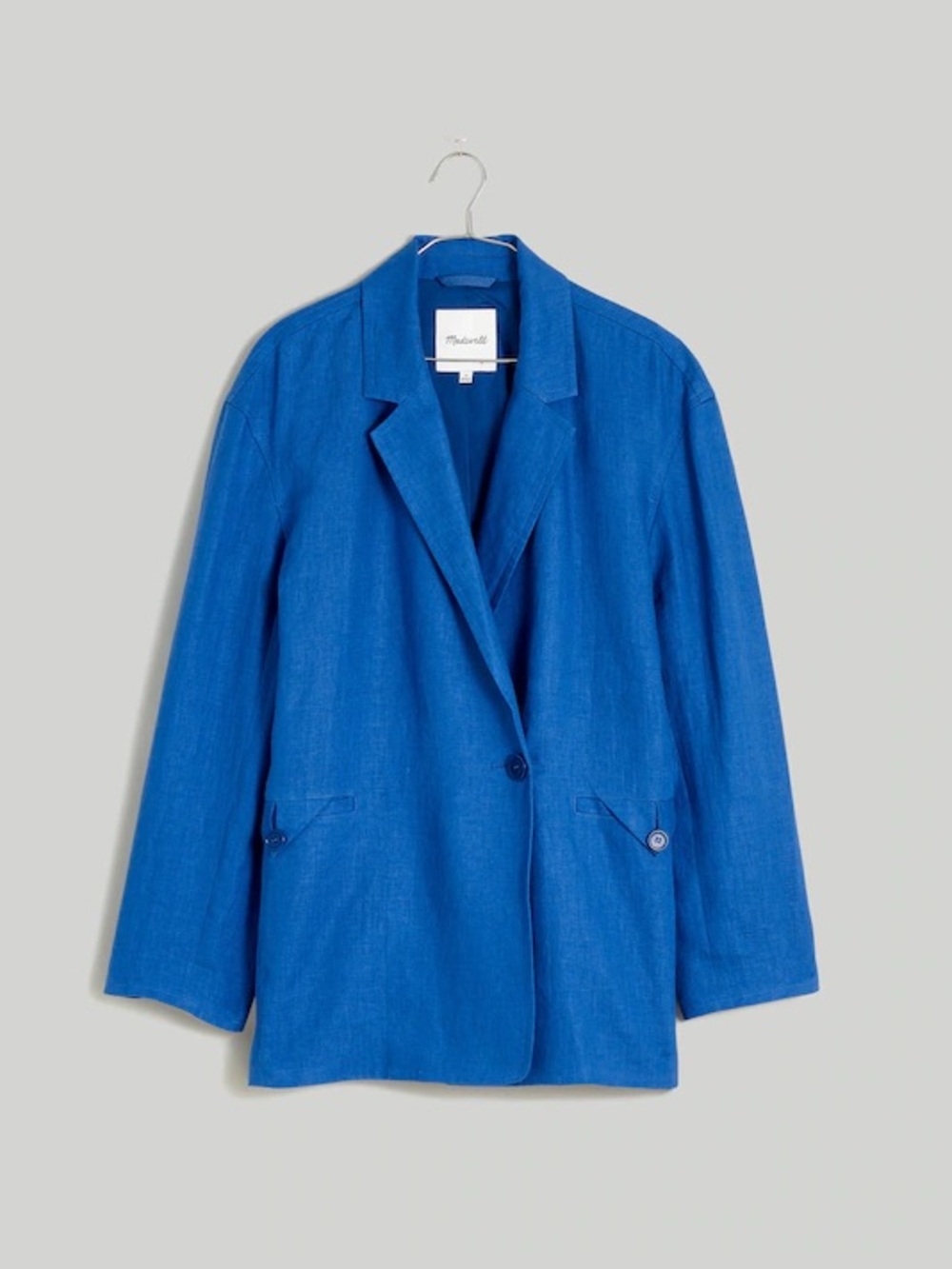 Blue Women's Linen Blazer